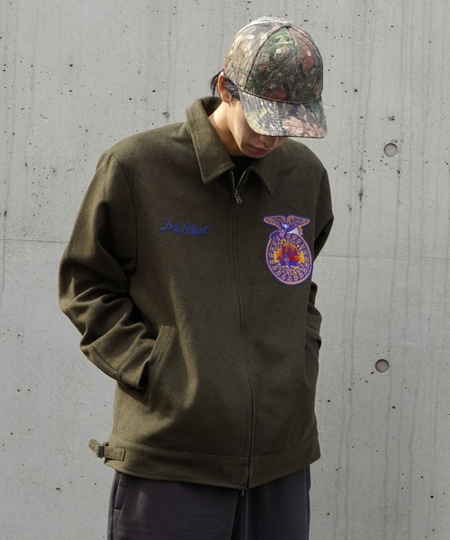 HOUSTON(ヒューストン)の「【HOUSTON/ヒューストン】MELTON FFA(Future Farmers Agriculture) JACKET メルトンジャケット 51519(ブルゾン・メンズ・ブルー/オリーブ/ブラック・X-LARGE/LARGE/MEDIUM)」の20枚目の写真