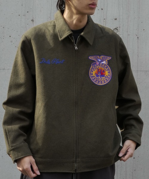HOUSTON(ヒューストン)の「【HOUSTON/ヒューストン】MELTON FFA(Future Farmers Agriculture) JACKET メルトンジャケット 51519(ブルゾン・メンズ・ブルー/オリーブ/ブラック・X-LARGE/LARGE/MEDIUM)」の17枚目の写真