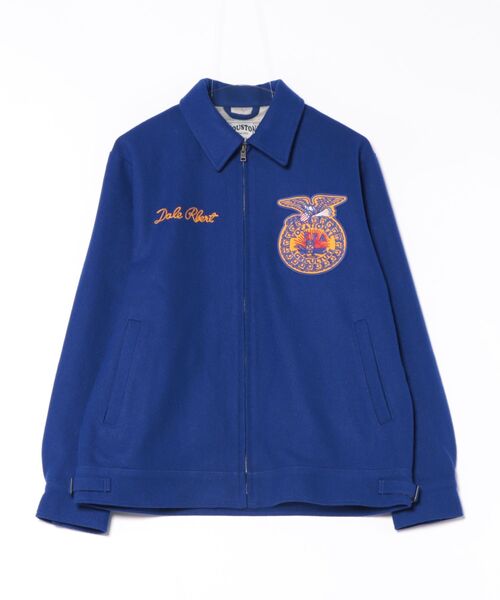 HOUSTON(ヒューストン)の「【HOUSTON/ヒューストン】MELTON FFA(Future Farmers Agriculture) JACKET メルトンジャケット 51519(ブルゾン・メンズ・ブルー/オリーブ/ブラック・X-LARGE/LARGE/MEDIUM)」の8枚目の写真