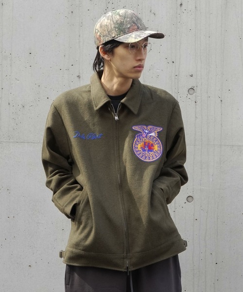 HOUSTON(ヒューストン)の「【HOUSTON/ヒューストン】MELTON FFA(Future Farmers Agriculture) JACKET メルトンジャケット 51519(ブルゾン・メンズ・ブルー/オリーブ/ブラック・X-LARGE/LARGE/MEDIUM)」の21枚目の写真