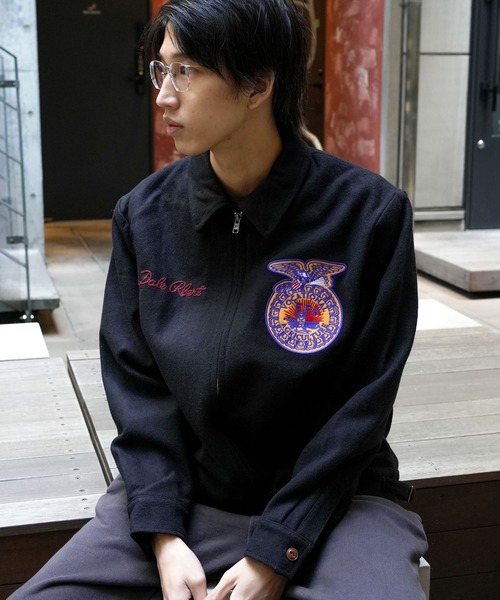 HOUSTON(ヒューストン)の「【HOUSTON/ヒューストン】MELTON FFA(Future Farmers Agriculture) JACKET メルトンジャケット 51519(ブルゾン・メンズ・ブルー/オリーブ/ブラック・X-LARGE/LARGE/MEDIUM)」の11枚目の写真