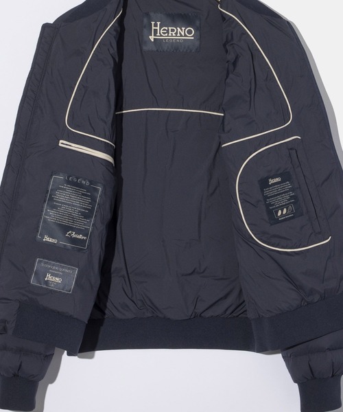 HERNO(ヘルノ)の「HERNO LEGEND BOMBER DOWN JACKET ヘルノ レジェンド MA-1タイプ ダウンジャケット(ダウンジャケット/コート・メンズ・ネイビー系1・46/44)」の7枚目の写真