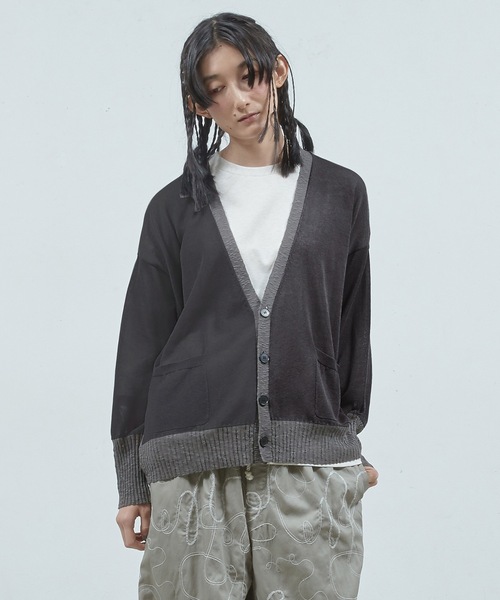 Dulcamara（ドゥルカマラ）の「サマーニットCD（カーディガン/ボレロ・メンズ・チャコールグレー/ブルー・0/1）」の2枚目の写真
