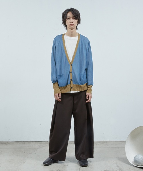 Dulcamara（ドゥルカマラ）の「サマーニットCD（カーディガン/ボレロ・メンズ・チャコールグレー/ブルー・0/1）」の3枚目の写真