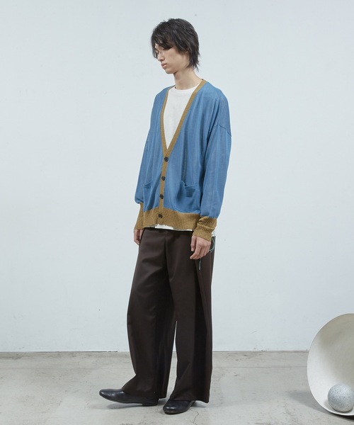 Dulcamara（ドゥルカマラ）の「サマーニットCD（カーディガン/ボレロ・メンズ・チャコールグレー/ブルー・0/1）」の4枚目の写真