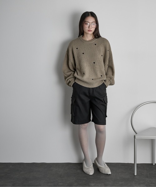 THE YOn(ザヨン)の「ウールライクカーゴハーフパンツ(カーゴパンツ・レディース・ブラウン/ブラック/チャコールグレー・FREE)」の9枚目の写真
