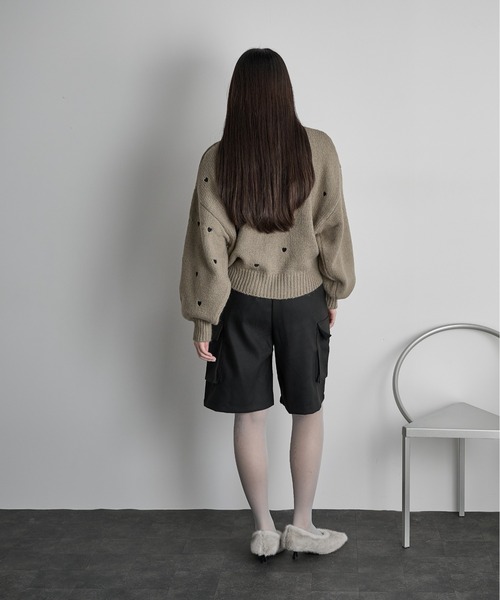 THE YOn(ザヨン)の「ウールライクカーゴハーフパンツ(カーゴパンツ・レディース・ブラウン/ブラック/チャコールグレー・FREE)」の11枚目の写真