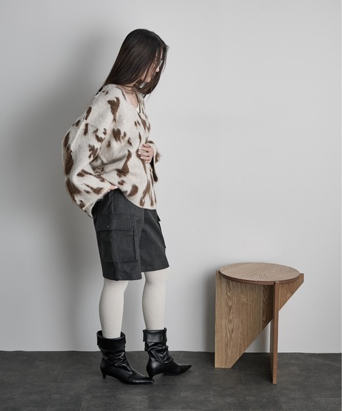 THE YOn(ザヨン)の「ウールライクカーゴハーフパンツ(カーゴパンツ・レディース・ブラウン/ブラック/チャコールグレー・FREE)」の19枚目の写真