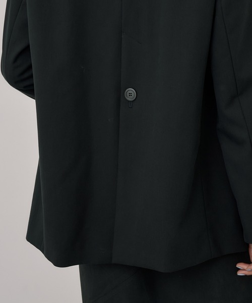 UNITED TOKYO（ユナイテッドトウキョウ）の「フィブリルテーラードジャケット｜ウォッシャブル/セットアップ/オフィスカジュアル/オケージョン/ストレッチ/冬服（テーラードジャケット・レディース・グレー/ブラック・1/2）」の10枚目の写真