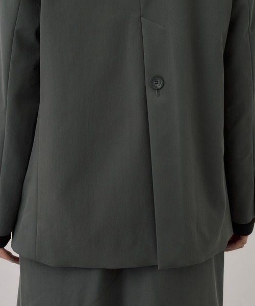 UNITED TOKYO（ユナイテッドトウキョウ）の「フィブリルテーラードジャケット｜ウォッシャブル/セットアップ/オフィスカジュアル/オケージョン/ストレッチ/冬服（テーラードジャケット・レディース・グレー/ブラック・1/2）」の20枚目の写真