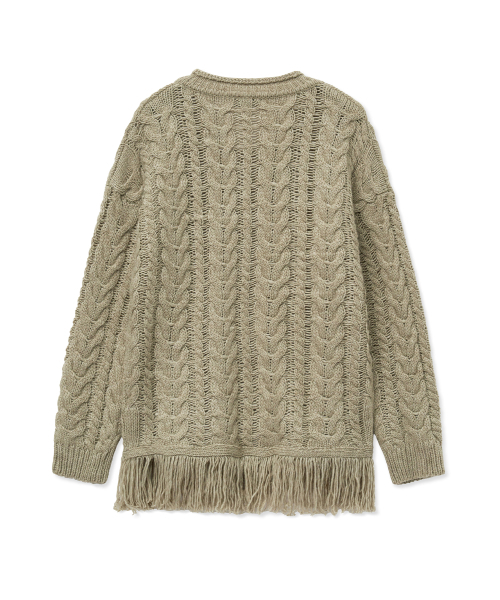Midnight Move（ミッドナイトムーブ）の「v tassel knit ops [beige]（ニット/セーター・レディース・その他・FREE）」の4枚目の写真