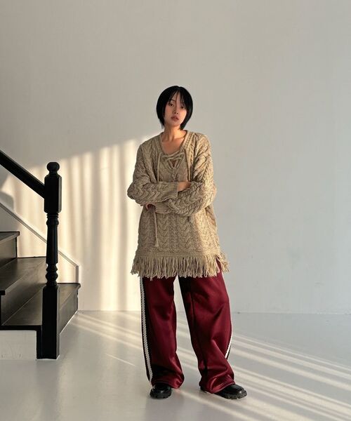 Midnight Move（ミッドナイトムーブ）の「v tassel knit ops [beige]（ニット/セーター・レディース・その他・FREE）」の7枚目の写真