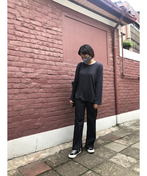 MUSINSA STANDARD WOMAN（ムシンサスタンダードウーマン）の「ウィメンズリラックスクルーネック長袖Tシャツ[ブラック]（Tシャツ/カットソー・レディース・その他・X-SMALL/SMALL/MEDIUM/LARGE/X-LARGE）」の13枚目の写真