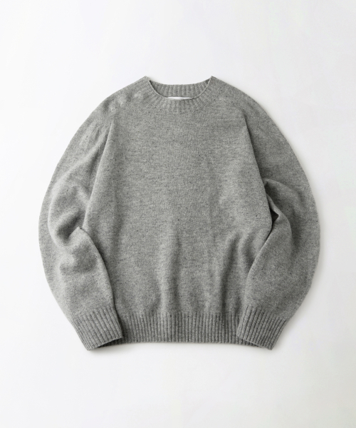 OUTSTANDING(アウトスタンディング)の「PURE WOOL WHOLEGARMENT KNIT_MELANGE GRAY(ニット/セーター・メンズ・その他・SMALL/MEDIUM/LARGE)」の1枚目の写真
