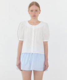 Puff Sleeve Collar Blouse (Cream)