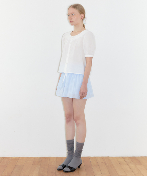 SINOON（シヌーン）の「Puff Sleeve Collar Blouse (Cream)（シャツ/ブラウス・レディース・アイボリー・FREE）」の3枚目の写真