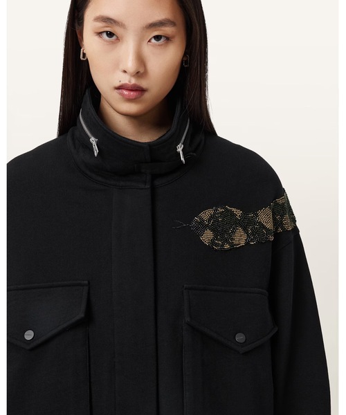 ALLSAINTS(オールセインツ)の「OUROS CLAIRE JACKET | OUROS CLARIE ジャケット(その他アウター・レディース・ブラック・XS/S/M)」の2枚目の写真