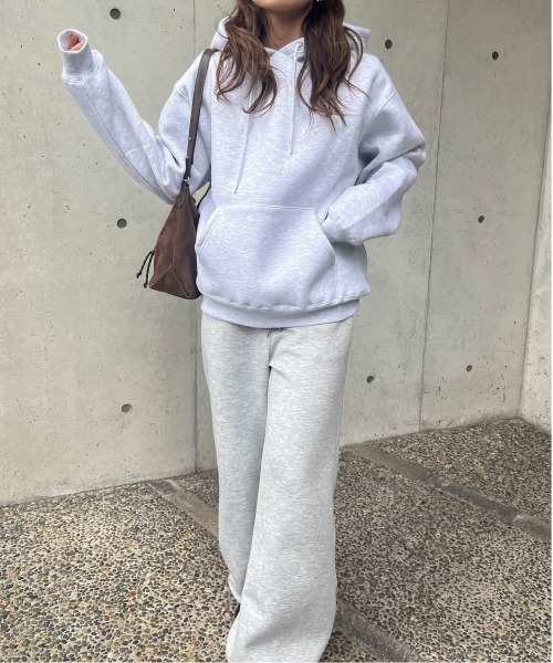 U.S. POLO ASSN.(ユーエスポロアッスン)の「U.S. POLO ASSN. ワンポイント刺繍ロゴ裏起毛フーディ(スウェット・レディース・ライトグレー/ブラック/ネイビー/チャコール・フリー)」の12枚目の写真