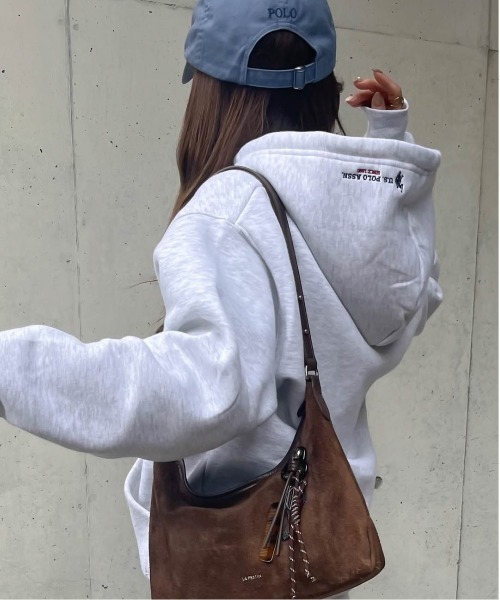 U.S. POLO ASSN.(ユーエスポロアッスン)の「U.S. POLO ASSN. ワンポイント刺繍ロゴ裏起毛フーディ(スウェット・レディース・ライトグレー/ブラック/ネイビー/チャコール・フリー)」の13枚目の写真