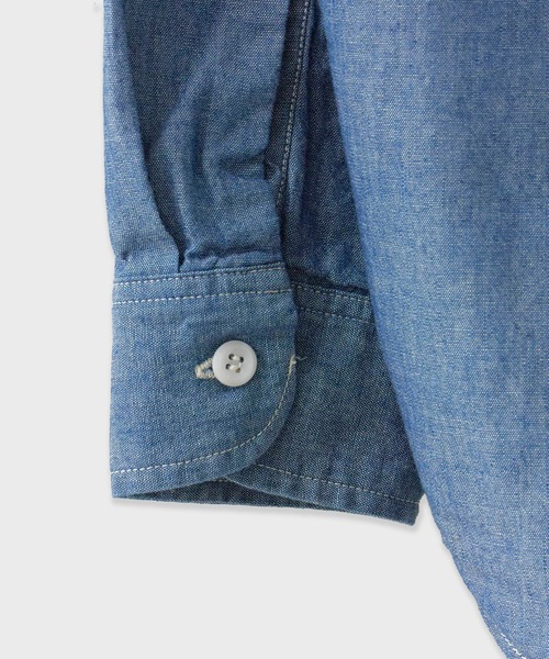 orSlow（オアスロウ）の「orSlow CHAMBRAY WORK SHIRT / 01-8064-84（シャツ/ブラウス・メンズ・ブルー・2/3）」の8枚目の写真