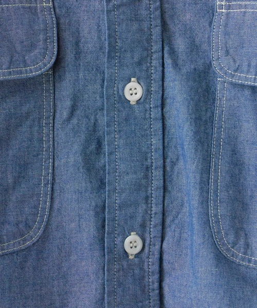 orSlow（オアスロウ）の「orSlow CHAMBRAY WORK SHIRT / 01-8064-84（シャツ/ブラウス・メンズ・ブルー・2/3）」の5枚目の写真