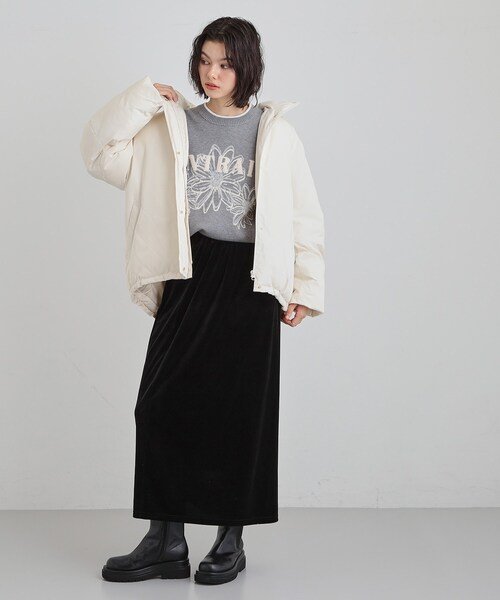 THE SHOP TK （ザ ショップ ティーケー ）の「【ぎゅっとされているような暖かさ】撥水中綿ブルゾン（その他アウター・レディース・アイボリー/ブラック/ブラウン系その他・12/13）」の6枚目の写真