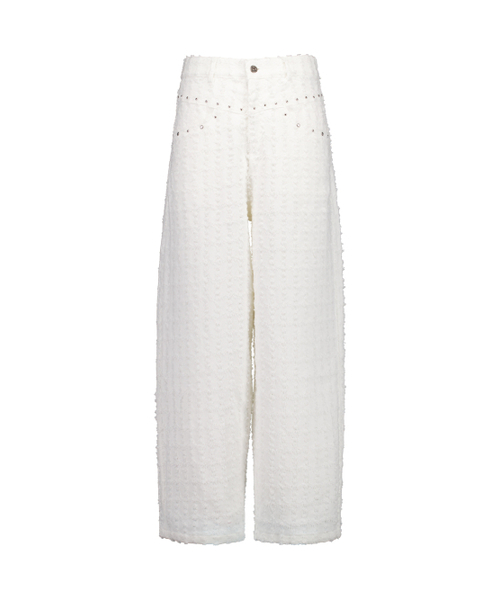SETUP-EXE（セットアップイーエックスイー）の「DESTROYED PANTS / OFF WHITE（その他パンツ・レディース・その他・SMALL/MEDIUM）」の2枚目の写真