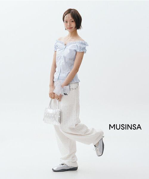 SETUP-EXE（セットアップイーエックスイー）の「DESTROYED PANTS / OFF WHITE（その他パンツ・レディース・その他・SMALL/MEDIUM）」の6枚目の写真
