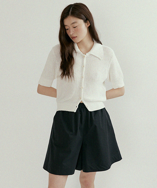 LINGSEOUL(リングソウル)の「open collar cotton knit-ivory(ニット/セーター・レディース・その他・FREE)」の4枚目の写真