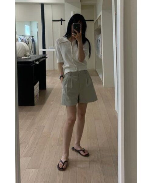 LINGSEOUL(リングソウル)の「open collar cotton knit-ivory(ニット/セーター・レディース・その他・FREE)」の5枚目の写真