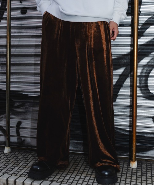 improves（インプローブス）の「ワイドシルエット リラックス ベロアパンツ（その他パンツ・メンズ・ダークブラウン/チャコール/ブラック・LARGE/MEDIUM）」の3枚目の写真