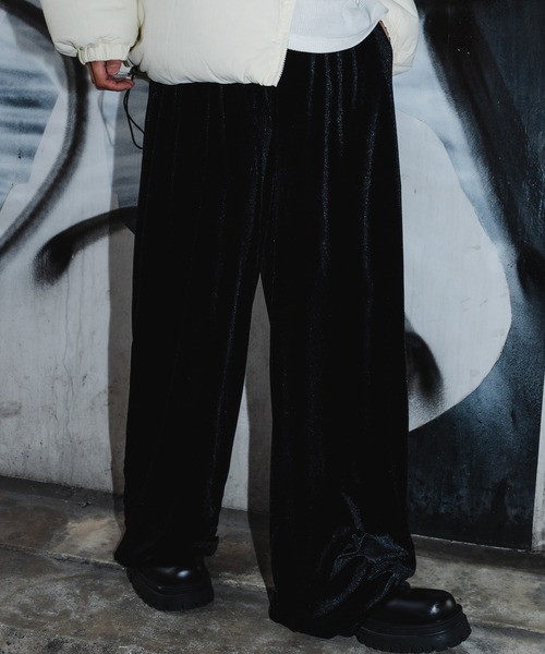 improves（インプローブス）の「ワイドシルエット リラックス ベロアパンツ（その他パンツ・メンズ・ダークブラウン/チャコール/ブラック・LARGE/MEDIUM）」の2枚目の写真