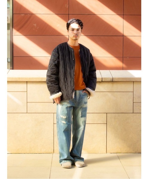 onegravity(ワングラビティ)の「onegravity / ノーカラー キルティングブルゾン(ブルゾン・メンズ・ベージュ/ブラック・SMALL/MEDIUM/LARGE)」の18枚目の写真