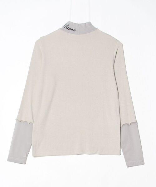 Miunelora(ミューネローラ)の「Miunelora フロッキーロゴチュール切替インナープルオーバー(Tシャツ/カットソー・レディース・ベージュ/ブラック/チャコールグレー・38)」の20枚目の写真