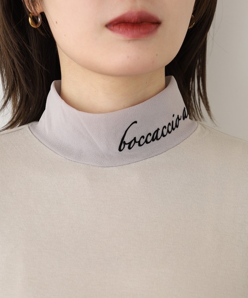Miunelora(ミューネローラ)の「Miunelora フロッキーロゴチュール切替インナープルオーバー(Tシャツ/カットソー・レディース・ベージュ/ブラック/チャコールグレー・38)」の17枚目の写真