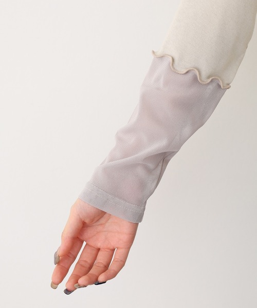 Miunelora(ミューネローラ)の「Miunelora フロッキーロゴチュール切替インナープルオーバー(Tシャツ/カットソー・レディース・ベージュ/ブラック/チャコールグレー・38)」の19枚目の写真