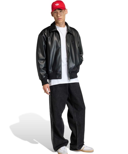 adidas PREMIUM ESSENTIALS PLEATHER BOMBER JACKET / アディダス