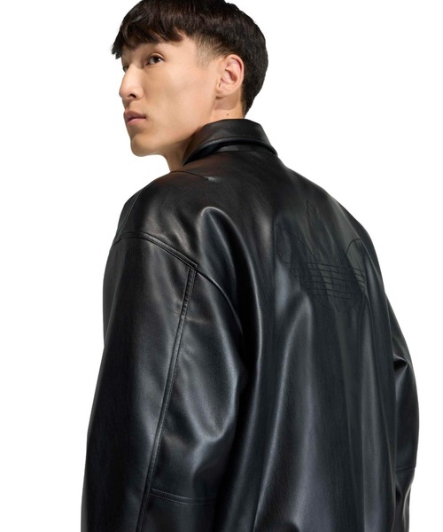 ジャケット・アウター sheller leather like bomber jacket leather like bomber jacket – shéller / シェリエ