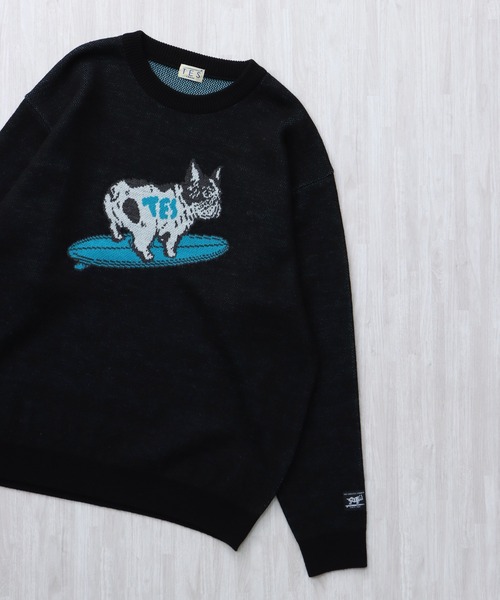 The Endless Summer(エンドレスサマー)の「【WEB / FLAG SHOP限定】TES JAPAN MADE TURN BUHI KNIT CN /クルーネックニット(ニット/セーター・メンズ・ブラック/グレー/ネイビー・LARGE/MEDIUM/X-LARGE/SMALL)」の1枚目の写真