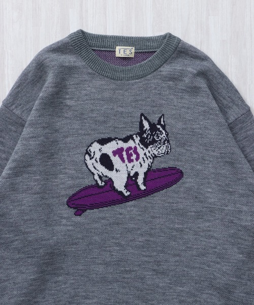 The Endless Summer(エンドレスサマー)の「【WEB / FLAG SHOP限定】TES JAPAN MADE TURN BUHI KNIT CN /クルーネックニット(ニット/セーター・メンズ・ブラック/グレー/ネイビー・LARGE/MEDIUM/X-LARGE/SMALL)」の9枚目の写真
