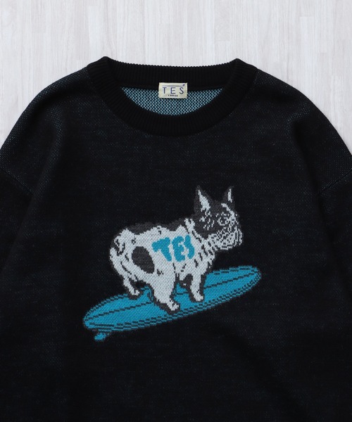 The Endless Summer(エンドレスサマー)の「【WEB / FLAG SHOP限定】TES JAPAN MADE TURN BUHI KNIT CN /クルーネックニット(ニット/セーター・メンズ・ブラック/グレー/ネイビー・LARGE/MEDIUM/X-LARGE/SMALL)」の6枚目の写真