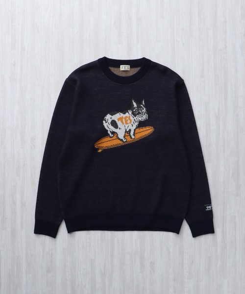 The Endless Summer(エンドレスサマー)の「【WEB / FLAG SHOP限定】TES JAPAN MADE TURN BUHI KNIT CN /クルーネックニット(ニット/セーター・メンズ・ブラック/グレー/ネイビー・LARGE/MEDIUM/X-LARGE/SMALL)」の11枚目の写真