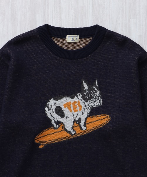 The Endless Summer(エンドレスサマー)の「【WEB / FLAG SHOP限定】TES JAPAN MADE TURN BUHI KNIT CN /クルーネックニット(ニット/セーター・メンズ・ブラック/グレー/ネイビー・LARGE/MEDIUM/X-LARGE/SMALL)」の12枚目の写真