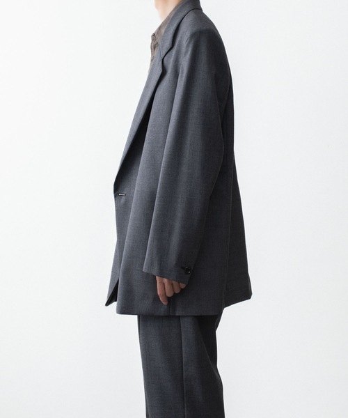 VEIN (ヴェイン)の「3/60 ハイツイスト ウールトロ オーバーJKT / 3/60 HIGH TWIST WOOL TRO OVER JKT(テーラードジャケット・メンズ・ブラック/グレー・2/1/4)」の6枚目の写真