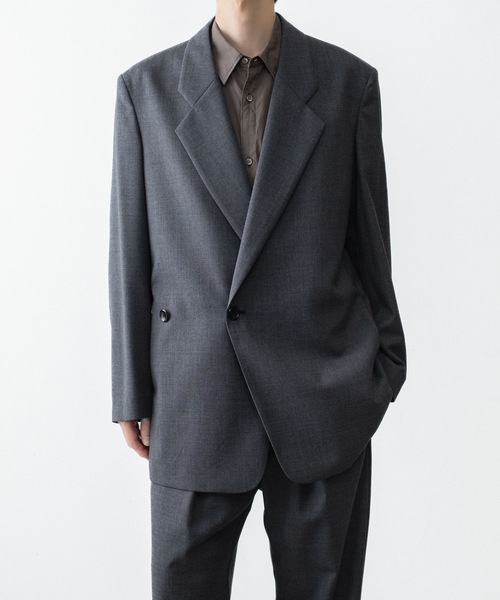 VEIN (ヴェイン)の「3/60 ハイツイスト ウールトロ オーバーJKT / 3/60 HIGH TWIST WOOL TRO OVER JKT(テーラードジャケット・メンズ・ブラック/グレー・2/1/4)」の8枚目の写真