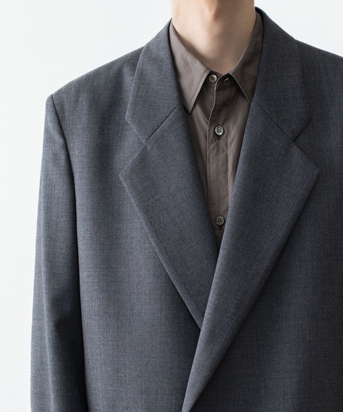 VEIN (ヴェイン)の「3/60 ハイツイスト ウールトロ オーバーJKT / 3/60 HIGH TWIST WOOL TRO OVER JKT(テーラードジャケット・メンズ・ブラック/グレー・2/1/4)」の11枚目の写真