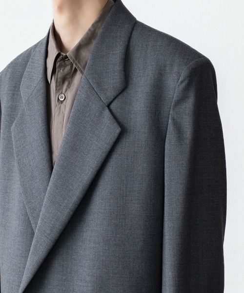 VEIN (ヴェイン)の「3/60 ハイツイスト ウールトロ オーバーJKT / 3/60 HIGH TWIST WOOL TRO OVER JKT(テーラードジャケット・メンズ・ブラック/グレー・2/1/4)」の12枚目の写真