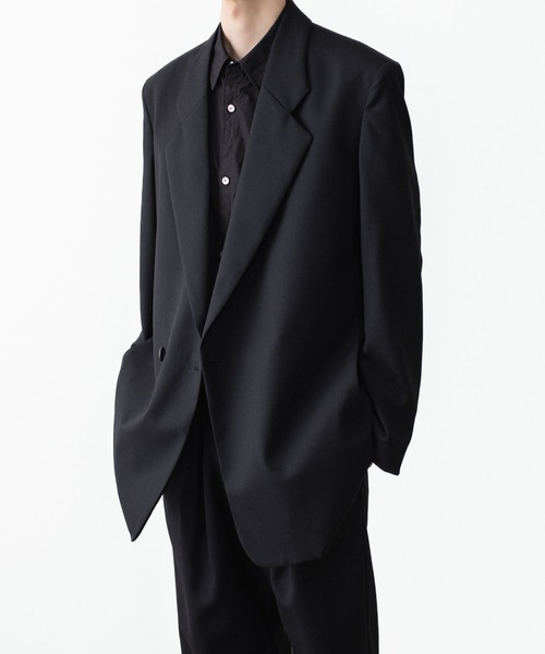 VEIN (ヴェイン)の「3/60 ハイツイスト ウールトロ オーバーJKT / 3/60 HIGH TWIST WOOL TRO OVER JKT(テーラードジャケット・メンズ・ブラック/グレー・2/1/4)」の18枚目の写真