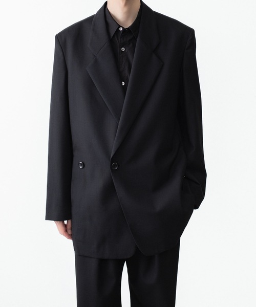 VEIN (ヴェイン)の「3/60 ハイツイスト ウールトロ オーバーJKT / 3/60 HIGH TWIST WOOL TRO OVER JKT(テーラードジャケット・メンズ・ブラック/グレー・2/1/4)」の20枚目の写真