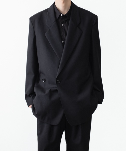 VEIN (ヴェイン)の「3/60 ハイツイスト ウールトロ オーバーJKT / 3/60 HIGH TWIST WOOL TRO OVER JKT(テーラードジャケット・メンズ・ブラック/グレー・2/1/4)」の21枚目の写真